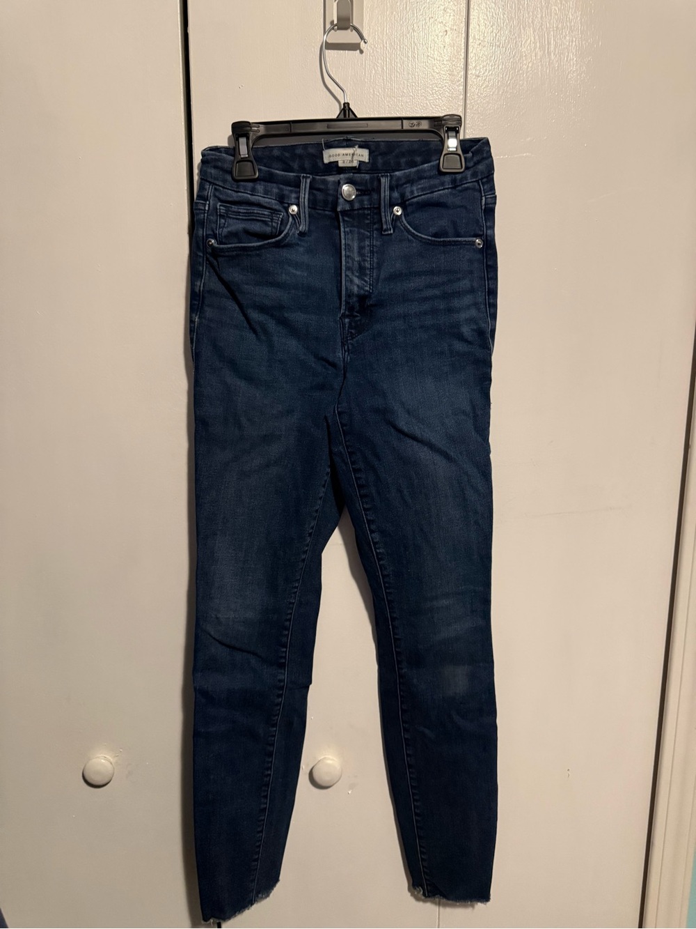 Good American Dark Blue High-Rise Skinny Jeans